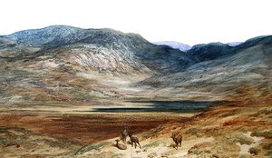 Mountainous Landscape With Stags — Paul Gustave Doré