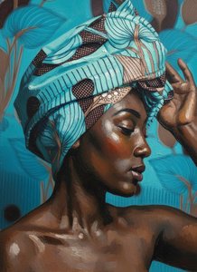 The Azure Regalia: A Study In Light And Lineage — Jacques Villedieu, Contemporary Realism