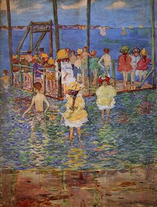Children On A Raft — Maurice Brazil Prendergast, Post-impressionism