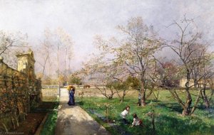 In The Garden At Schloss Niederweiden — Emil Jacob Schindler
