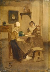 Interior With Two Women — Wilhelm Schreuer