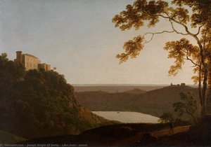 Lake Nemi, Sunset — Joseph Wright Of Derby, Industrial Revolution Painting