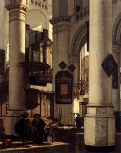 Interior Of A Protestant Gothic Church — Emanuel De Witte, Dutch Golden Age