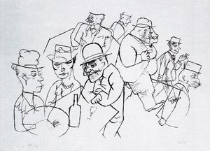Beauty In The Evening On The Motzstrasse — George Grosz