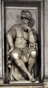 Tomb Of Lorenzo De' Medici (detail) — Michelangelo Buonarroti, Renaissance