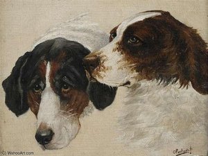 Study Of Two Hounds — Otto Eerelman