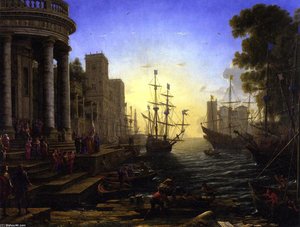 Seaport with the Embarkation of Saint Ursula