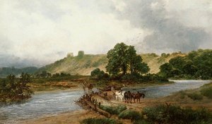 Hauling Logs near Rhuddlan Castle