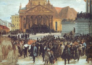 German Aufbahrung der Märzgefallenen