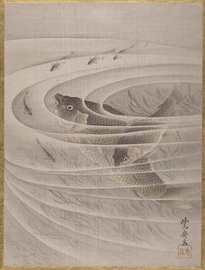Fish In A Whirlpool — Kawanabe Kyōsai