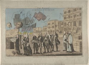 The Repeal, Or The Funeral Of Miss Ame-stamp — Chelsea Porcelain Manufactory, Rococo