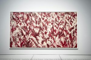 Installation View Of Lee Krasner: Living Colour At The Barbican Art Gallery, London Feautring Another Storm, 1963 — Lee Krasner