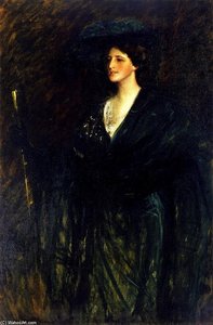The Emerald Lady — William Merritt Chase, Impressionism