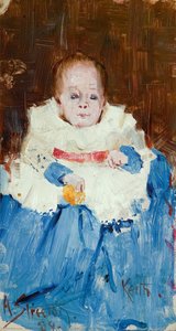 Orange, blue and white (portrait of Keith)