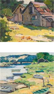 Summer By The Sea A Pair Of Paintings — Walter Farndon