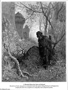 Blondel Hört Die Stimme Richard Löwenherzens — Paul Gustave Doré