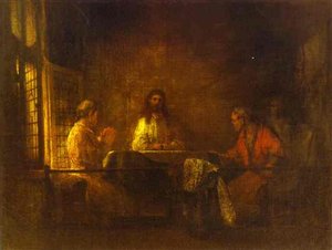 The Pilgrims At Emmaus — Rembrandt Van Rijn
