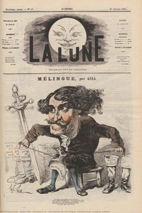 Caricature Of Étienne Mélingue, French Actor, Sculptor, Painter — André Gill, Realism