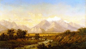 Estes Park, Colorado Landscape With Ute Indian Envampment — Henry Chapman Ford