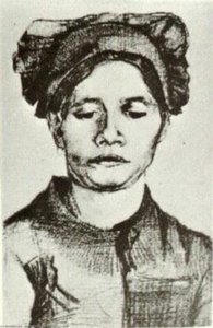 Peasant Woman, Head (18) — Vincent Willem Van Gogh, Post-impressionism
