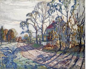 House, Road And Trees — Walter Emerson Baum