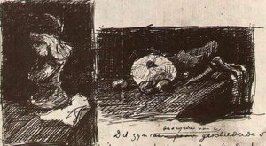 Sculpture And Still Life With Cabbage And Clogs — Vincent Willem Van Gogh, Post-impressionism