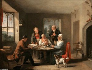 Estate Staff In A Servants' Hall — Nicholas Matthew Condy