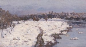 La Neige A Pont Du Chateau — Albert-charles Lebourg