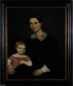 Portrait Of Sarah King Dewey And Her Daughter, Harriet — Ammi Phillips