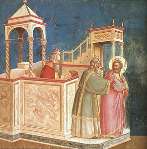 Scrovegni - [01] - Expulsion Of Joachim From The Temple — Giotto Di Bondone, Early Renaissance