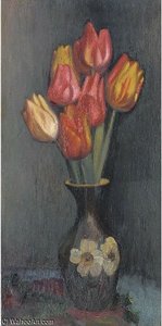 Tulips In A Vase — Mark Gertler