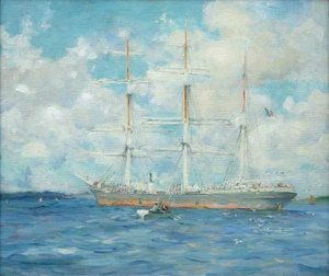 French Barque In Falmouth Bay — Henry Scott Tuke