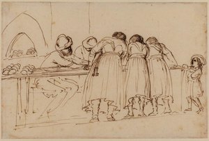 Interior Of A Baker's Shop — Guercino