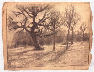 Landscape With Gnarled Tree — Theodore Clement Steele