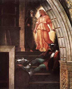 St Peter Escapes with the Angel, from 'The Liberation of Saint Peter' in the Stanza d'Eliodoro