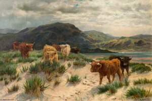 Cattle On The Ayrshire Coast — Louis Bosworth Hurt
