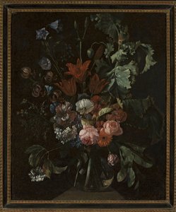Flowers In A Glass Vase — Jacob Van Walscapelle