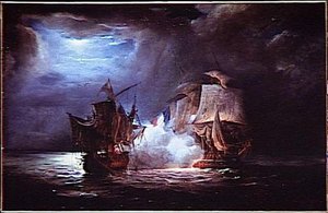 COMBAT DE LA FREGATE LA VENUS CONTRE LES ANGLAIS.16 SEPTEMBRE 1809