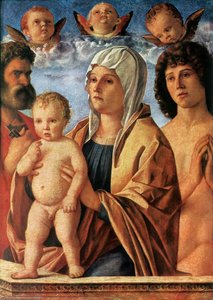 Madonna With Child And Saints Peter And Sebastian — Giovanni Bellini