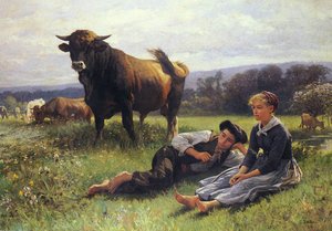 Herdsman's Repose — Édouard Debat-ponsan