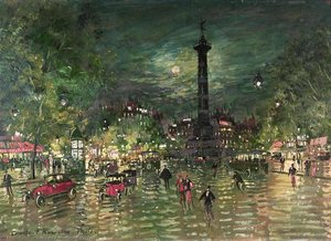 Place De La Bastille — Konstantin Alexeievitch Korovin
