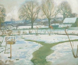 Winter, Castle House — Алфред Џејмс Менингс, Impressionistic Landscape