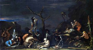 Witches At Their Incantations — Salvator Rosa
