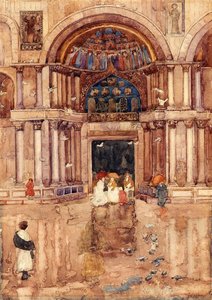 The Porch With The Old Mosaics, St. Marks, Venice — Maurice Brazil Prendergast