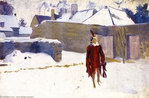 Maniquí En La Nieve — John Singer Sargent, Paisaje Impresionista