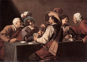 The Card Players — Theodoor Rombouts, Caravaggismo