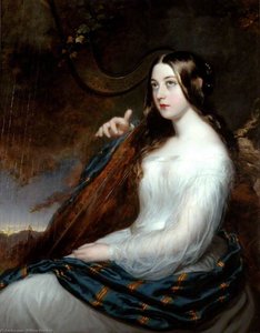 Sarah Curran , Playing The Harp — Sir William Beechey