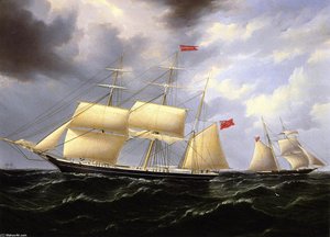 'josephine' With 'ariel' Behind — James Edward Buttersworth