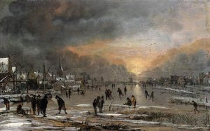 Sports On A Frozen River — Aert Van Der Neer