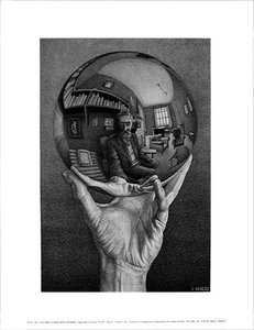 Hand With Reflecting Sphere, 1935 — Maurits Cornelis Escher
